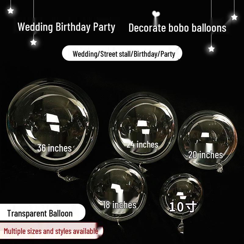 Valentine's Day Transparent Bopo Balloons for Decorations
