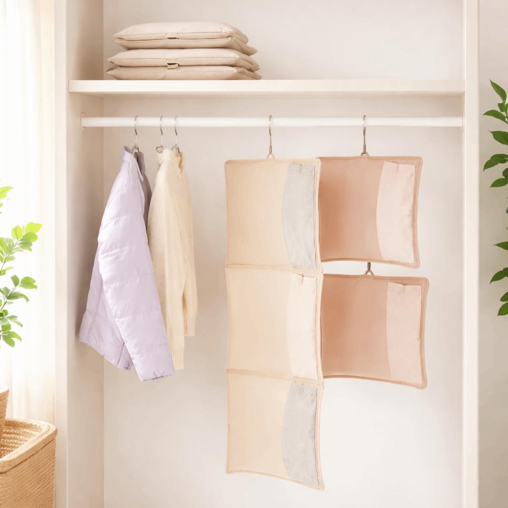 Space Saving Hanging Garment Bag Dust-Proof Down Coat Storage Bag Seasonal Storage