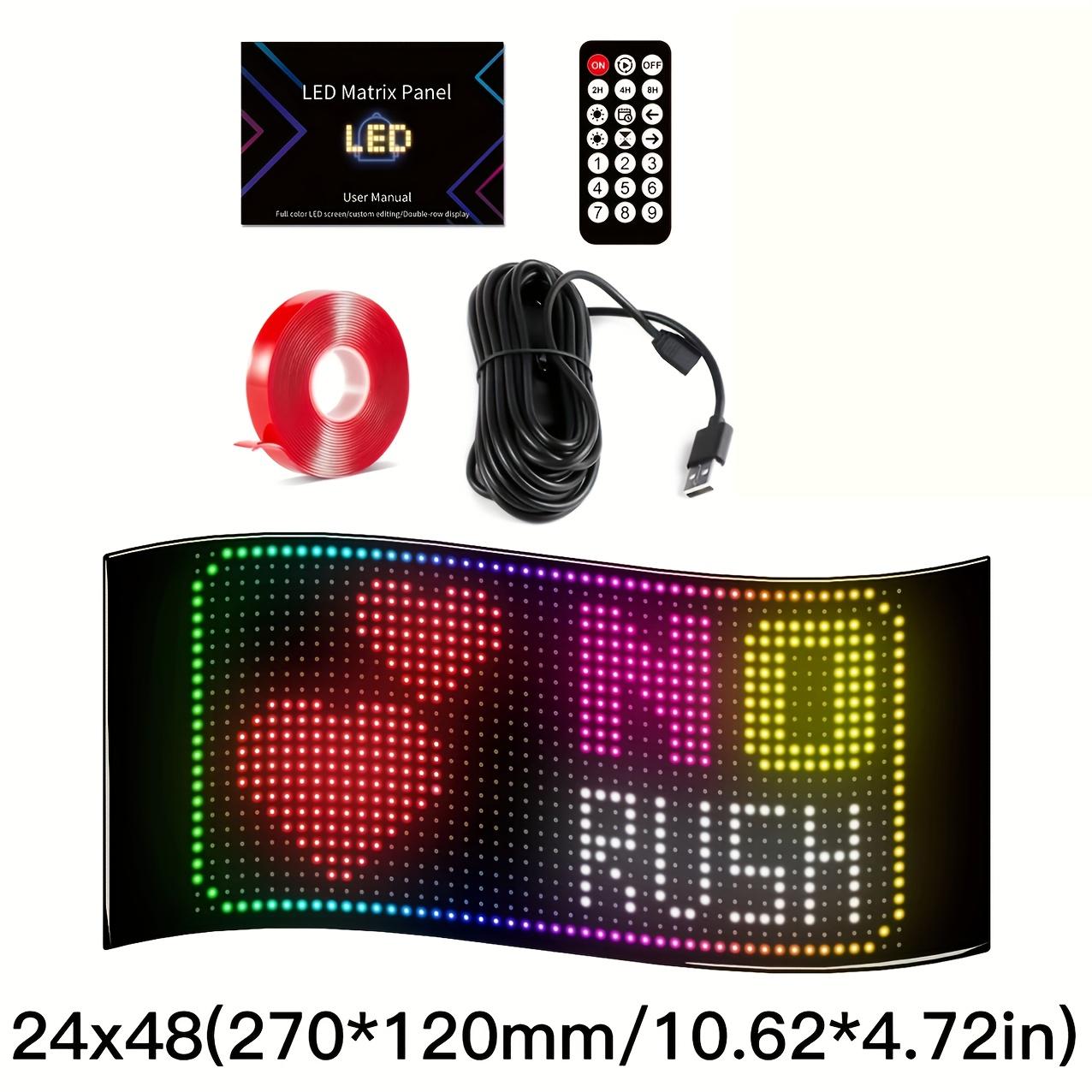 

LED Smart Pixel Soft Light Display, Programmable DIY USB Pixel Light, Application Control, DIY Text Pattern Animation, IP65 24X48