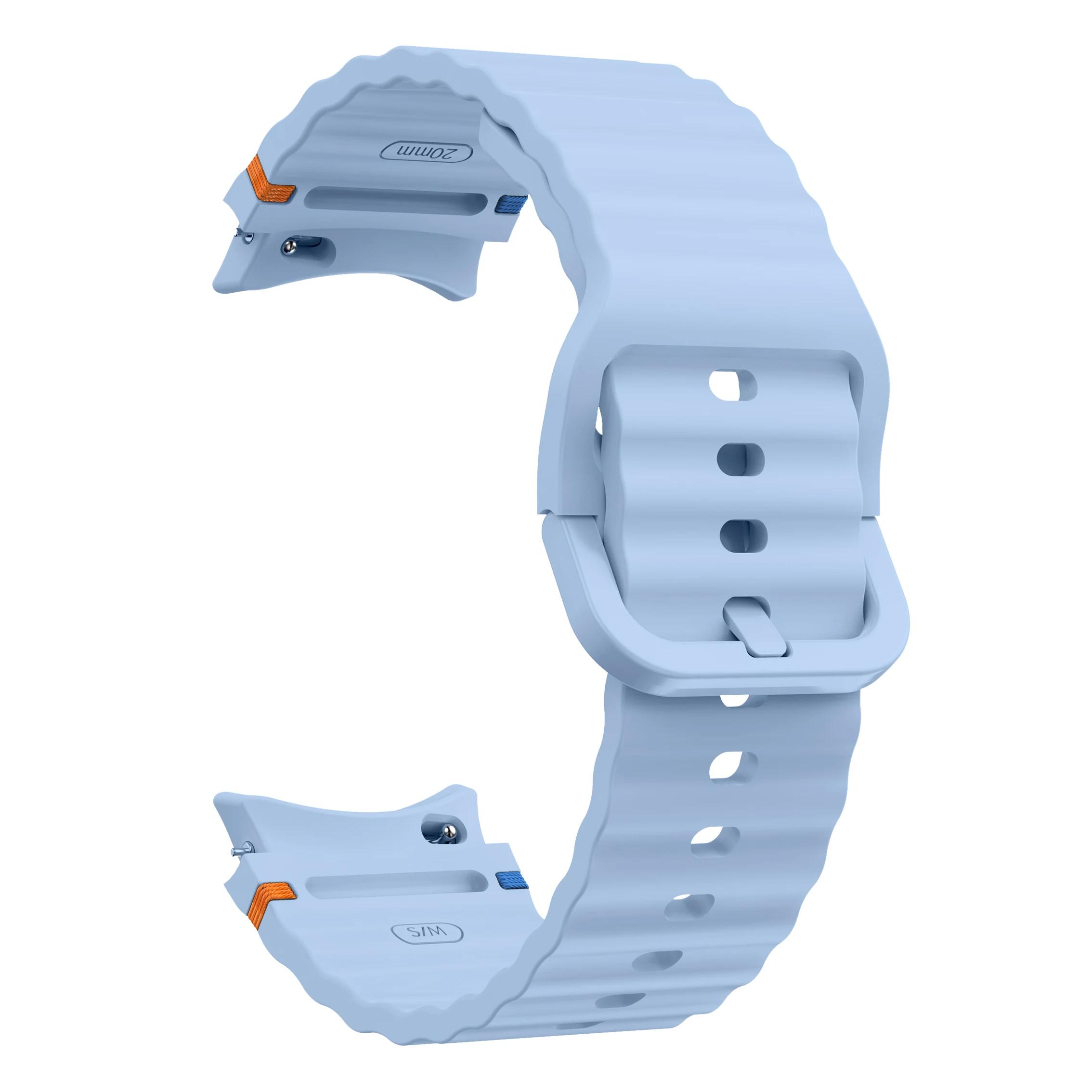 

Оригінальний силіконовий ремінець для Samsung Galaxy Watch 7 FE 6 4 Classic 5 pro 44mm 40mm 43mm 47mm 45mm Bracelet Galaxy Watch6 7 Strap Galaxy Watch 7 40 44 синій