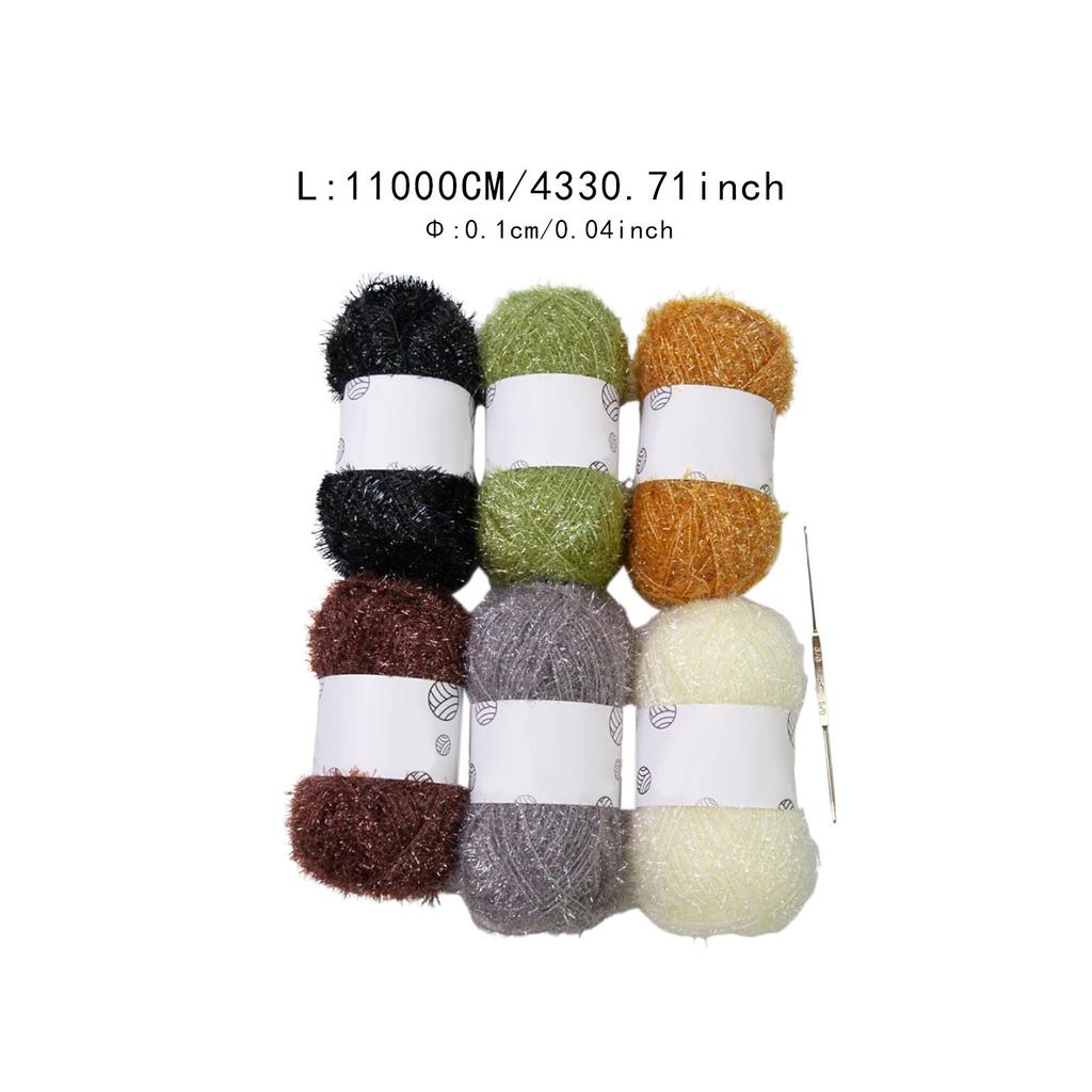 Scrubby Yarn for Dishcloths Crochet yarns Lightweight Quick Dry 6 Skeins Assorted Colors Pastel Yarn for Dishwashing Knitting