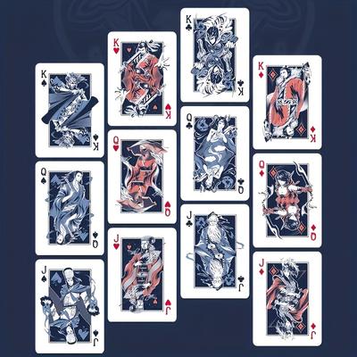 Cartes à jouer de style chinois 1 jeu avec 50 accessoires de jeu ronds Cartes à cœur noir Ensemble de jeu de société