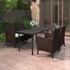 Vidaxl 5-Cz. Garden Furniture Set With Cushions, PE Rattan And Glass