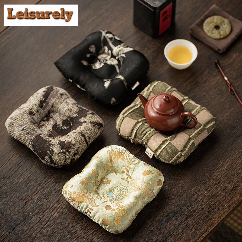 Untersetzer aus Stoff im chinesischen Stil Retro Tassenuntersetzer für Kaffeetassen Untertasse Hitzebeständige Platzsets Teetassenbasis Chinesisches Teeset Geschenke