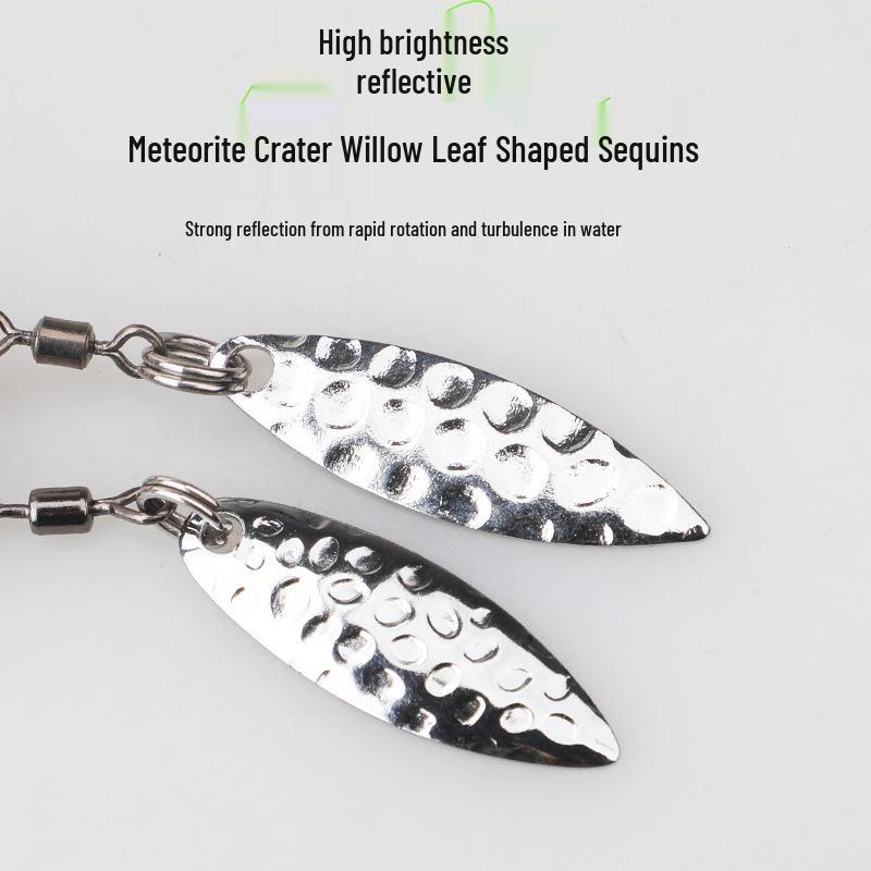 Anti-Hang Rotating Sequin Jig Head Hook with Soft Bait for Bass and Mandarin Fish