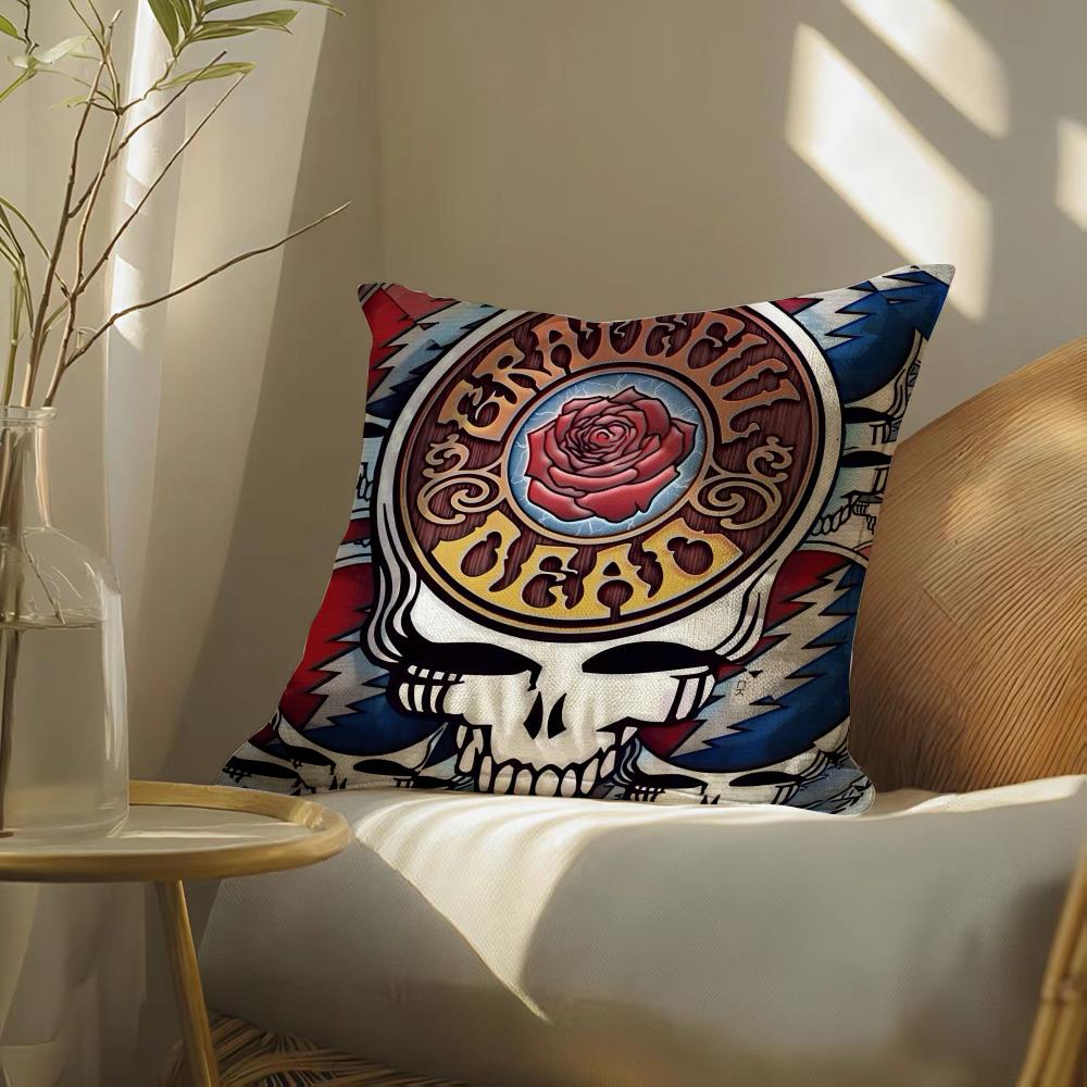 Gratefuldeadrockband Pillow Case Pillowcase, Double-Sided Printed, Sofa Cushion, Bedroom Headboard