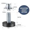 8PCS Table Feet Screw On 1/4In Thread Levelers Furniture Levelers Leg Levelers New Glide Leveler