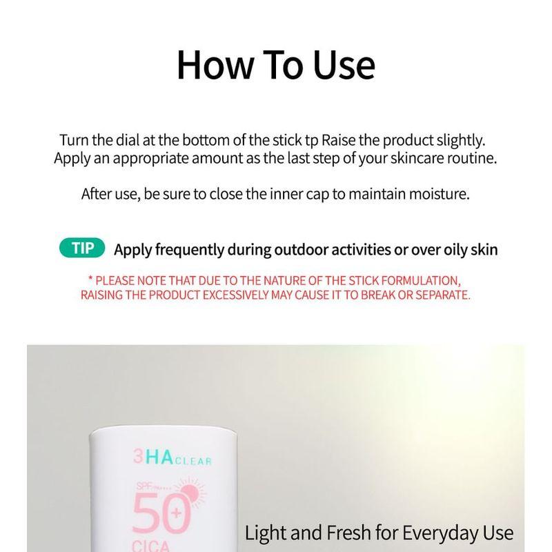 esfolio - 3HA Clear Cica Soothing Sun Stick