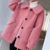 Thickened Imitation Lamb Wool Integrated Square Collar Outer Coat Women's Autumn and Winter Clothing Large Size Single-breasted Loose Women's Coat