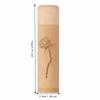 2Pcs Durable Bamboo Tea Canister Round Shape With Lid Tea Container 1.38 x 5.91in Incense Canister Spices