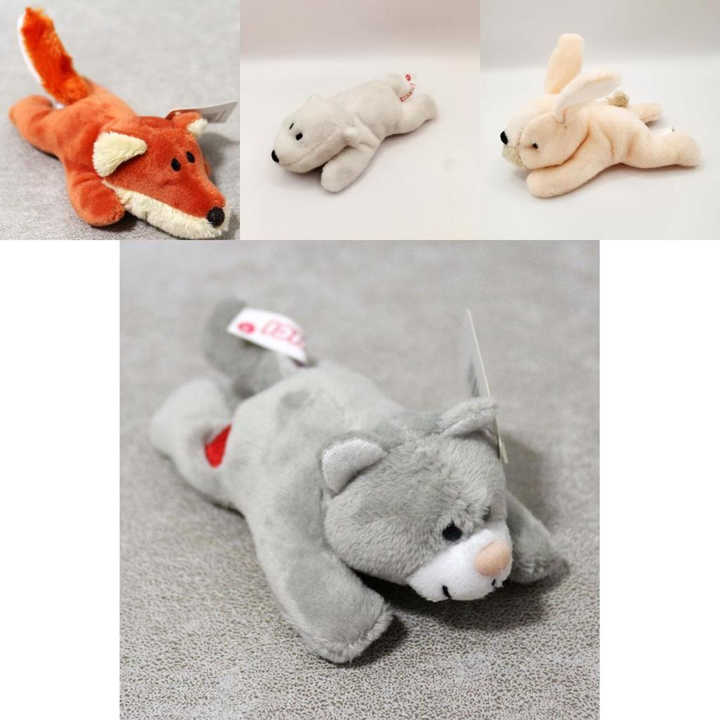 Soft Coral Fleece Jungle Animal Fridge Magnet Collection Realistic Plush Bear And Elephant