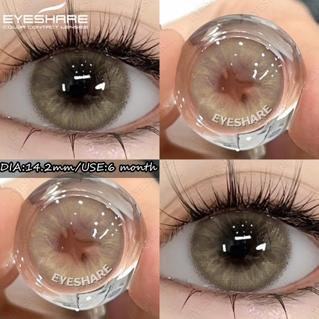 Eyeshare 1Pair NEW Color Contact Lenses High Quality Brown Eye Makeup Contact Fashion Blue Eyes Lenses Gray Contacts 6 Months