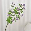 Artificial Flower Branch Realistic Stem And Green Fake Flower with Leaves for Floral