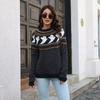 Women S Long Sleeve Skull Jacquard Retro Polka Dot Loose Knit Sweater