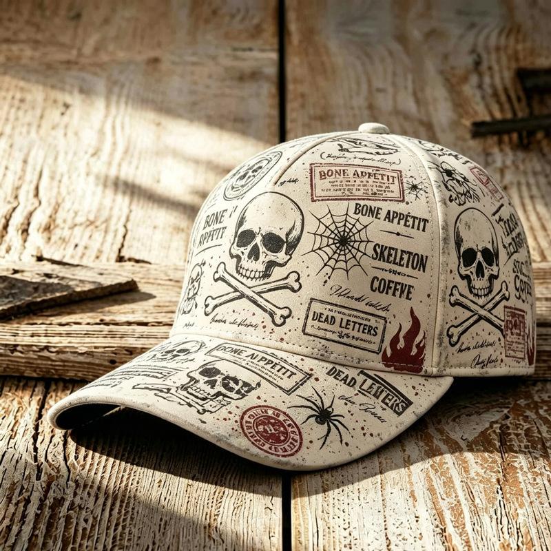 Gorra de Béisbol Estilo Callejero Americano Sombrero con Estampado de Halloween Sombrero Casual Diario para el Sol