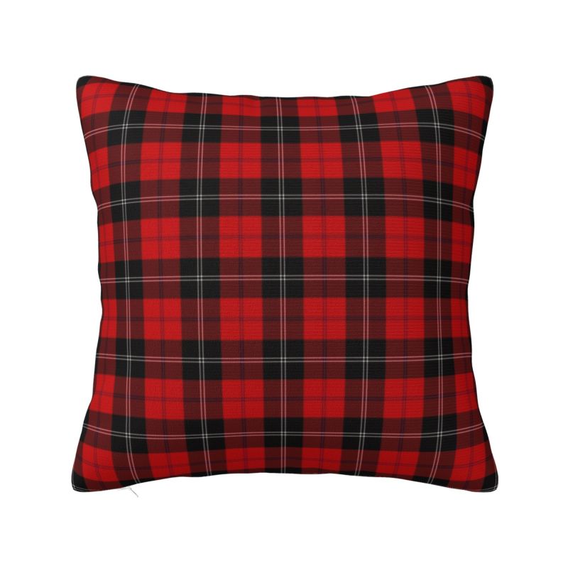 Black Watch Scottish Tartan Plaid Cushion Covers 40x40cm Polyester Throw Pillow for Car Square Pillowcase Home Decorative