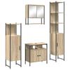 Bathroom Furniture Set with Shelf 4 Pcs Sonoma Oak Wood Based Material
