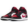 New JORDAN 1 Mid White Black Red 2022 554724-079