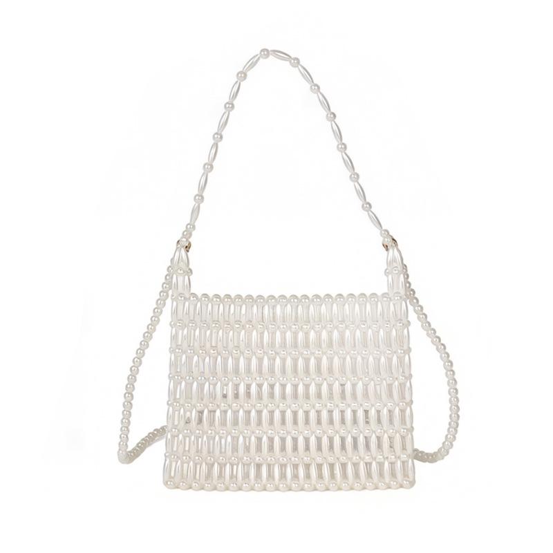 Summer 2026 Pearl Beaded Hollow Mini Crossbody Handbag for Women