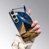 Pyramid Pattern 2D Phone Case for Samsung S26 S25 S24 S23 S22 S21 S20 A56 A36 A16 - Electroplated Glass Protective Cover