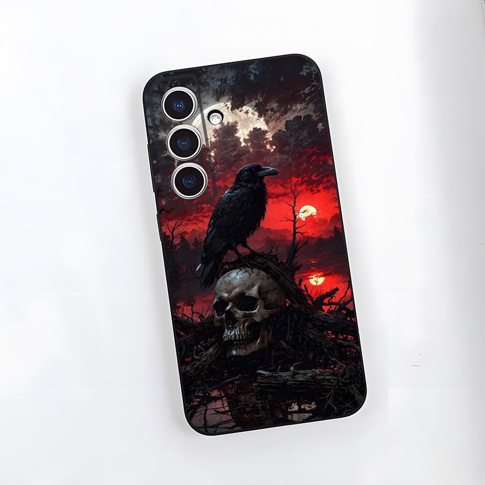 Skull Horror Patterns Phone Case For Samsung A25 A13 A33 5G A54 A36 A35 A56 A52 A14 Shockproof Soft Cover