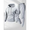 Mens Casual Tracksuit Long Sleeve Hooded Sweatshirt Pants Set Sportswear