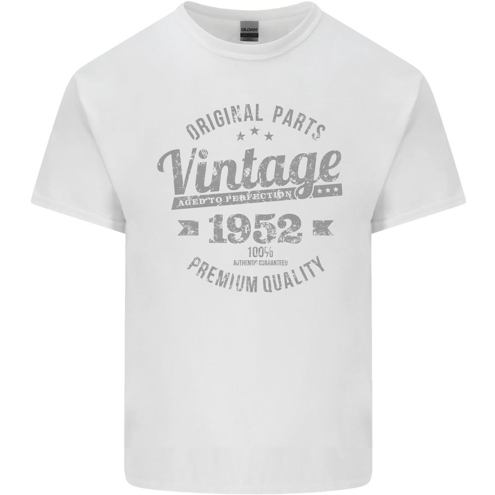 Vintage Year 73rd Birthday 1952 Mens Light Cotton T-Shirt White Unisex T-Shirt L