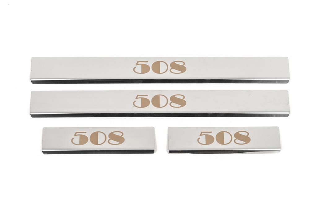 

Накладки на пороги Carmos (4 шт, нерж) для Peugeot 508 2010-2018 рр.