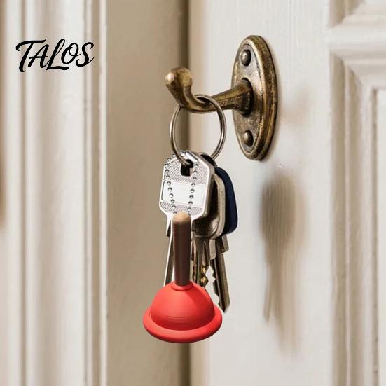 Toilet Plunger Clicker Mini Keychain, 3D Printed Finger Purse Charm Toy, Backpacks Handbag Charm, Gag Gift