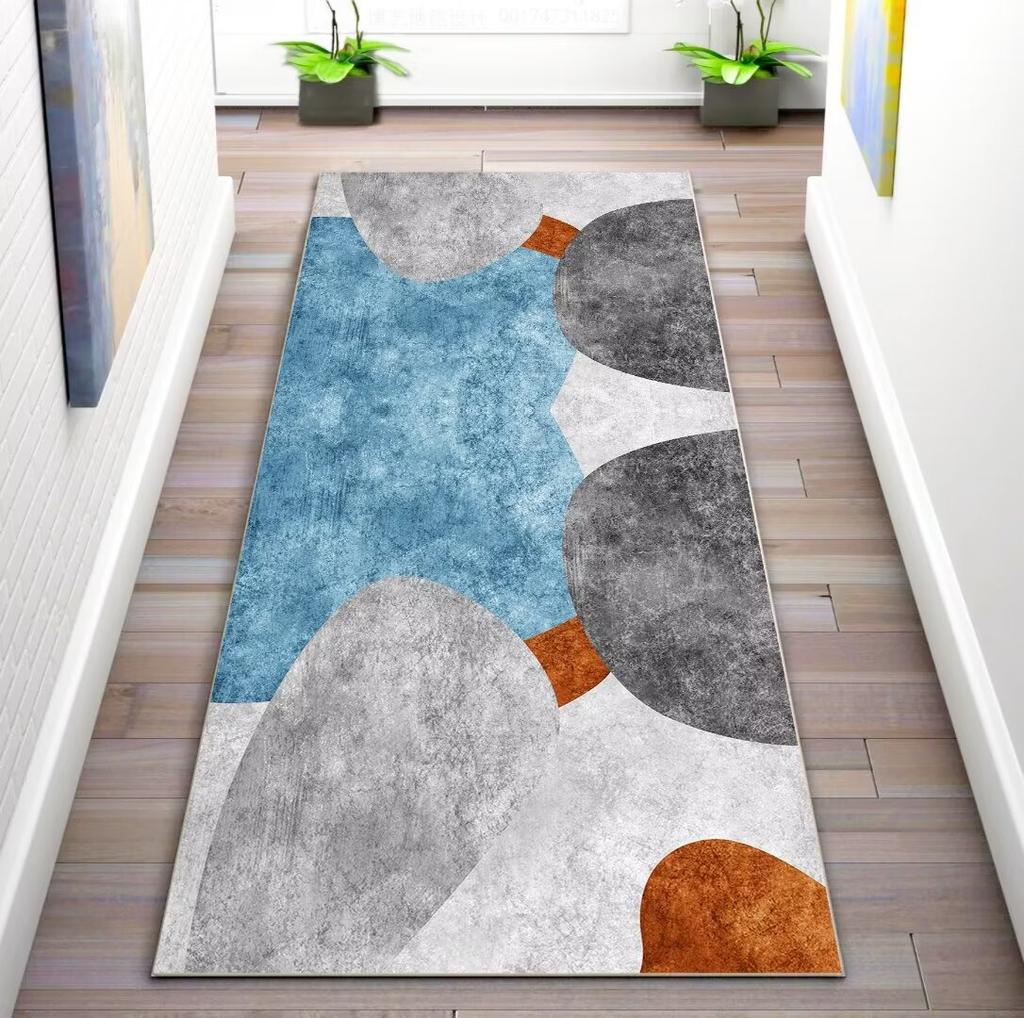 Modern Abstract Corridor Carpet Living Room Aisle Decoration Hall Kitchen Non-slip Runner Rug Bedroom Doorway Washable Floor Mat
