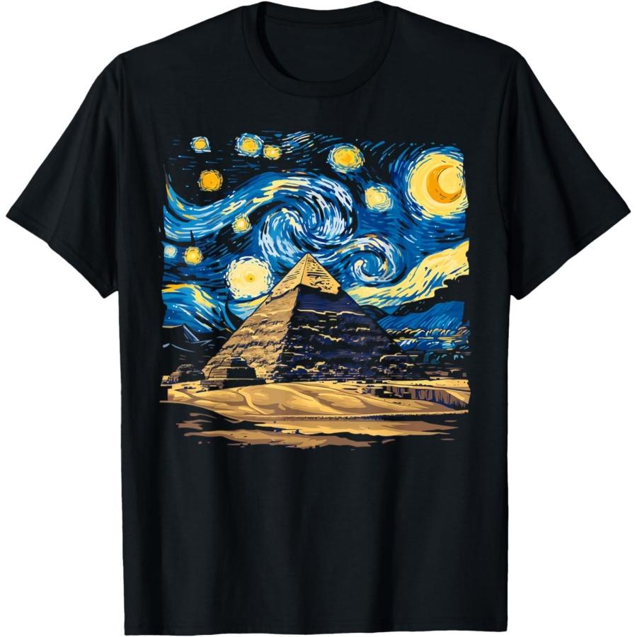 Van Gogh Egypt Egyptian Pyramid T-Shirt(2) XXXXXL чёрный