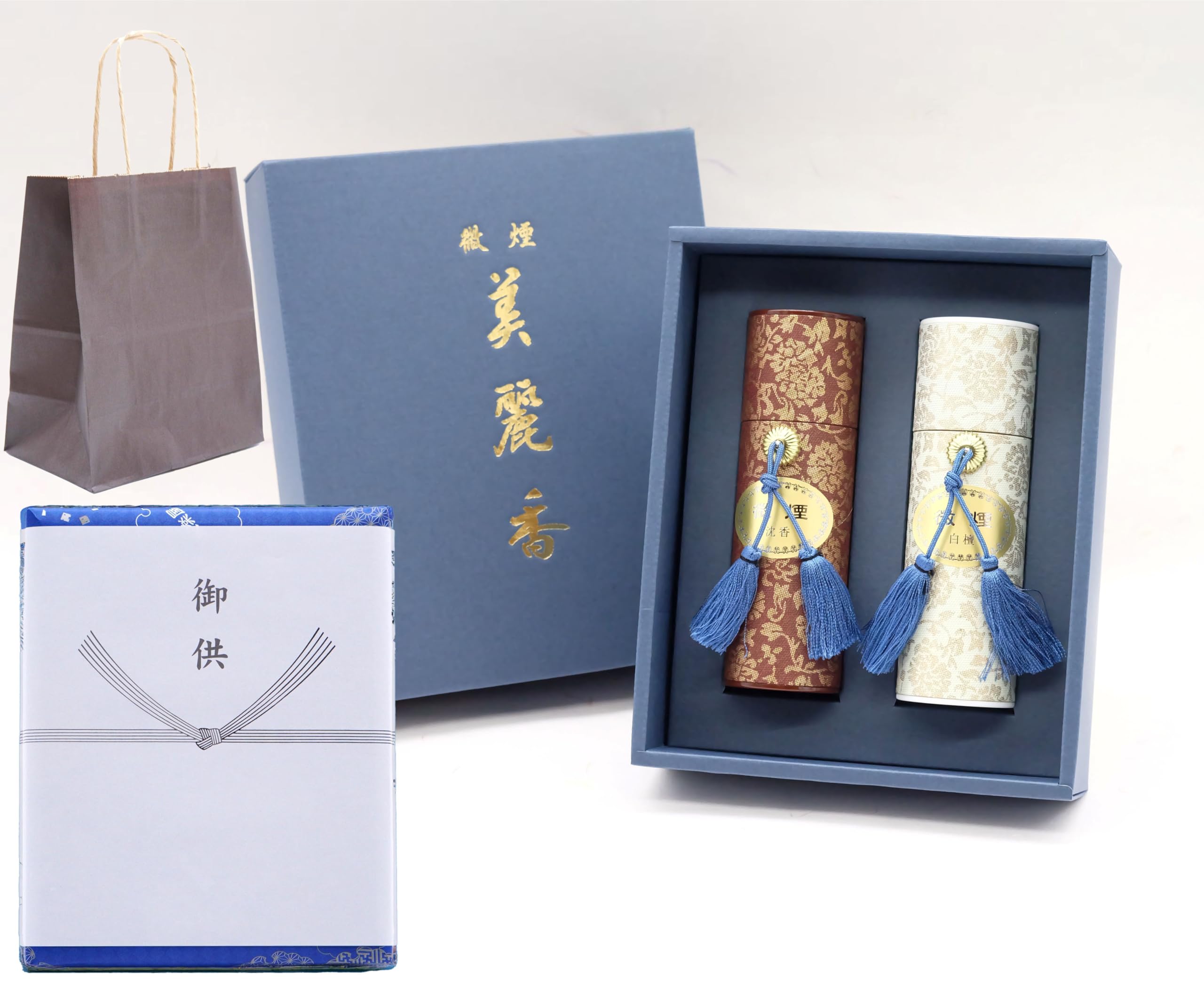 

Incense Set (Two Beautiful Incense Flavors) with Sandalwood and Agarwood Scents, Low Smoke, Gift Wrapping, and Gift Wrapping Available. Perfect for