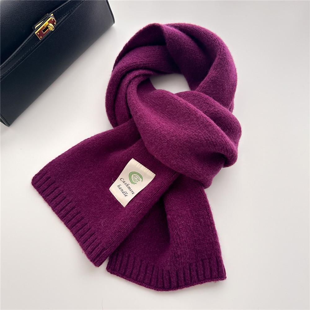 Fular din Lână Merino Australiană 100% Cașmir - Culoare Solidă, Cald de Iarnă, Tricotat, Guler pentru Gât pentru Bărbați și Femei.