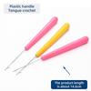 Ganchillo de Tres Vías con Accesorio de Gancho de Lengüeta para Bordado de Cuentas, Herramientas Tejidas a Mano, Ganchillo Pequeño para Zapatos de Hilo de Tejer