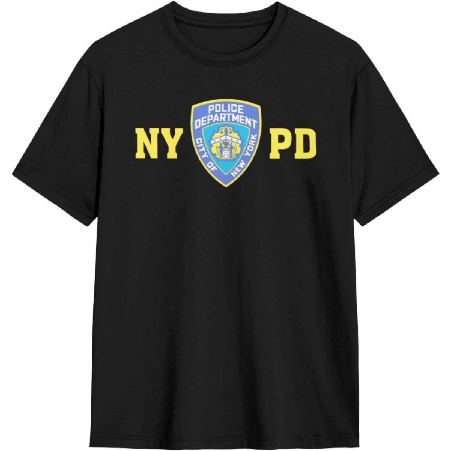 

Футболка з коротким рукавом Департамент поліції міста Нью-Йорк NYPD Футболки для чоловіків і жінок Бігові футболки Футболка для тренувань M чорний