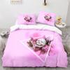 Romantic Rose Floral Duvet Cover Microfiber Quilt Cover for Girls Adults Teens Wedding Valentine's Day Bedroom Decorations Queen