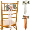 Nordic Style Wedding Pew Flowers Eucalyptus Leaves Artificial Flowers Chair Back Flower  Ceremony