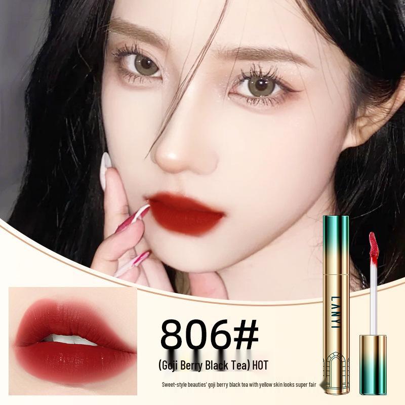 Lan Yi Diary Non-Stick Lip Glaze: Long-lasting, Shiny, Non-Transfer, Nude Makeup for Radiant Skin