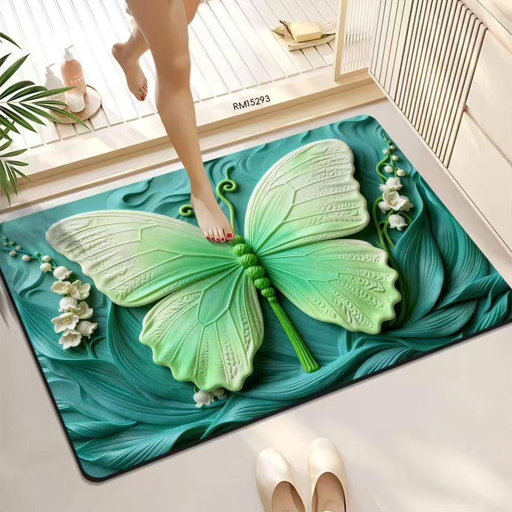 3D visual bathroom floor mat household diatom mud floor mat water-absorbing quick-drying non-slip mat Tianjin carpet