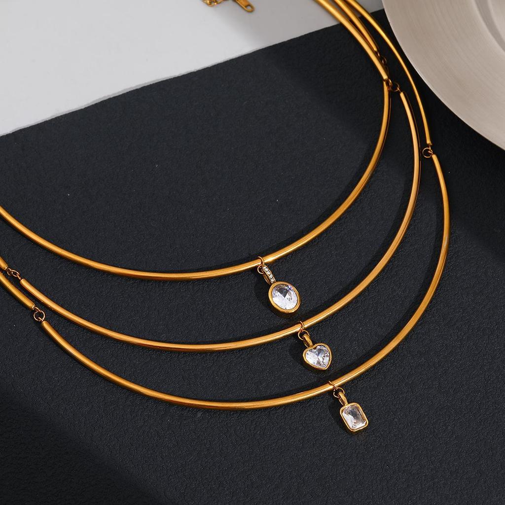 INS Style Women's Titanium Steel Geometric Collarbone Chain - Simple, Luxurious, Non-Fading Jewelry