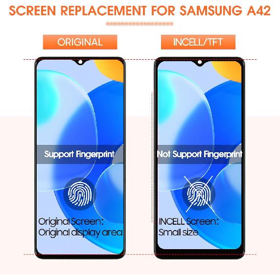 INCELL for Samsung Galaxy A42 5G Screen Replacement for Samsung A42 5G LCD Display A426B A426U LCD Digitizer Touch Screen Assembly with Frame(Not