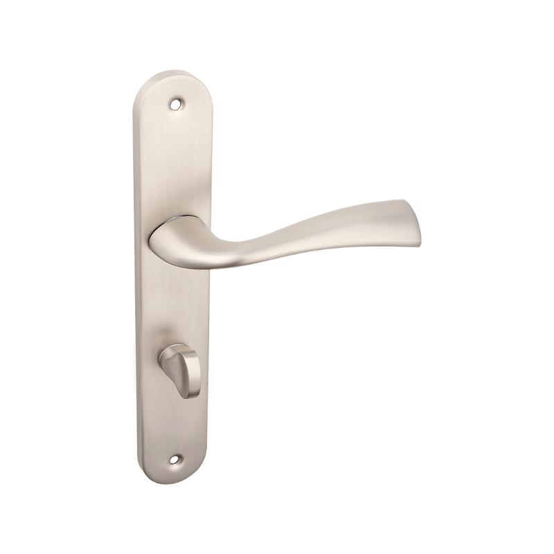 Türgriff auf langem Schild Malta Satin WC 72 mm