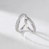 S925 Silver Galaxy Couple Rings: Open Index Finger Design for Long-Distance Relationships, Men & Women
