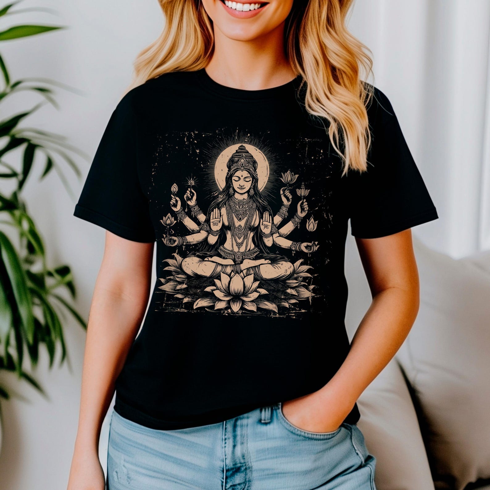Parvati T-Shirt: Hindu Godess Shirt, Spiritual Lovers Gift, Divine Femenine Tee, Occult Mythology Shirt, Hindu Deity Top 4XL