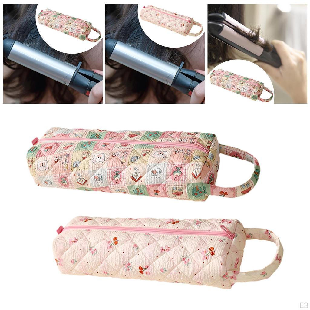 Hair Tools Travel Bag Iron Organizer Convenient Zipper Closure Cosmetic Case Curler Storage
