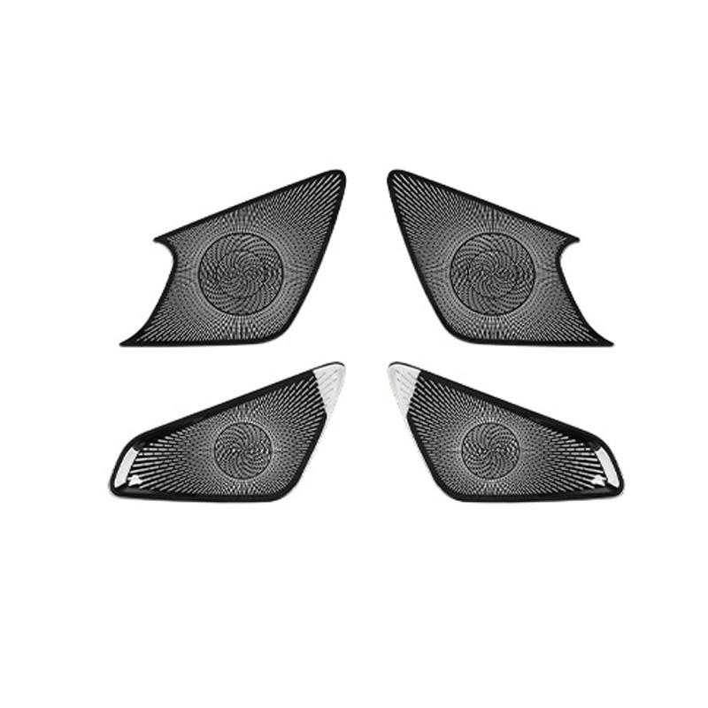 Automotive Door Speaker Horn Protective Covers Silver/Black Stainless Steel for KIA Soul -2025 LHD RHD Car Trim Accessories