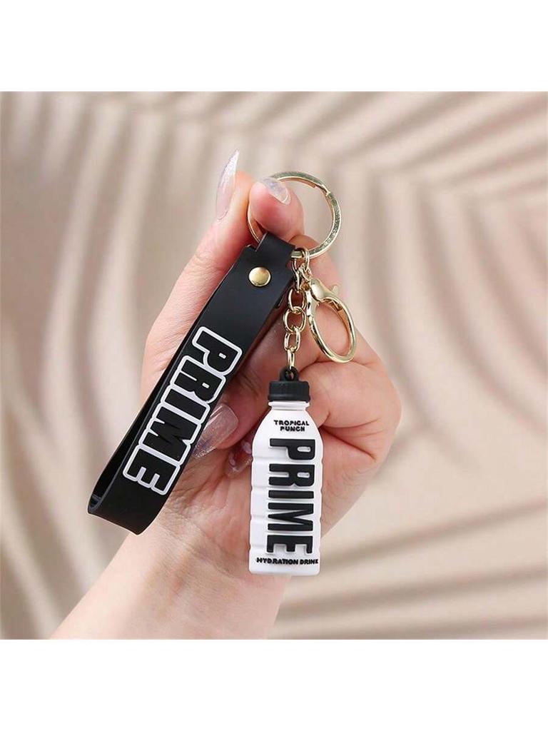 1 PVC Soft Plastic Creative Beverage Bottle, Doll Keychain, Car Keychain, Bag Pendant, Office Decoration, Couple Bridesmaid Gift