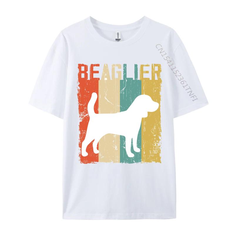 

Beaglier Vintage Retro Classis Dog Tshirt Funny Shirt Cotton Student Men Tees Group Tshirts Design Plain S