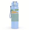 1PC Green Leaf Minimalist Square Art Print 750ml Portable Sports Water Bottle Leakproof Gym Outdoor Travel Drink Cup