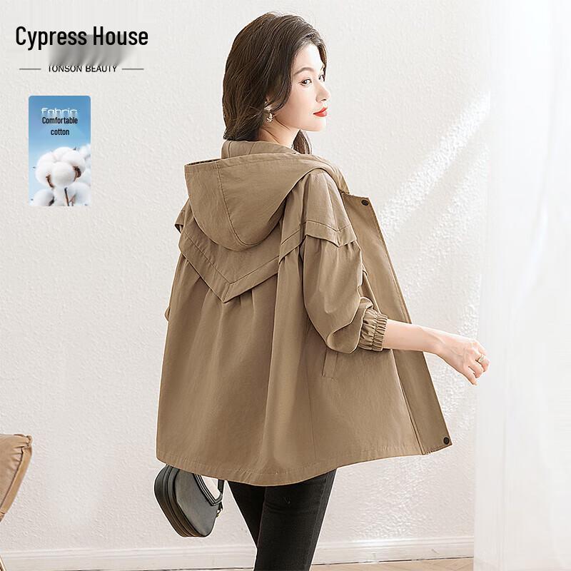 

Sibaish Women s Casual Loose Fit Mid-Length Hooded Jacket 2XL